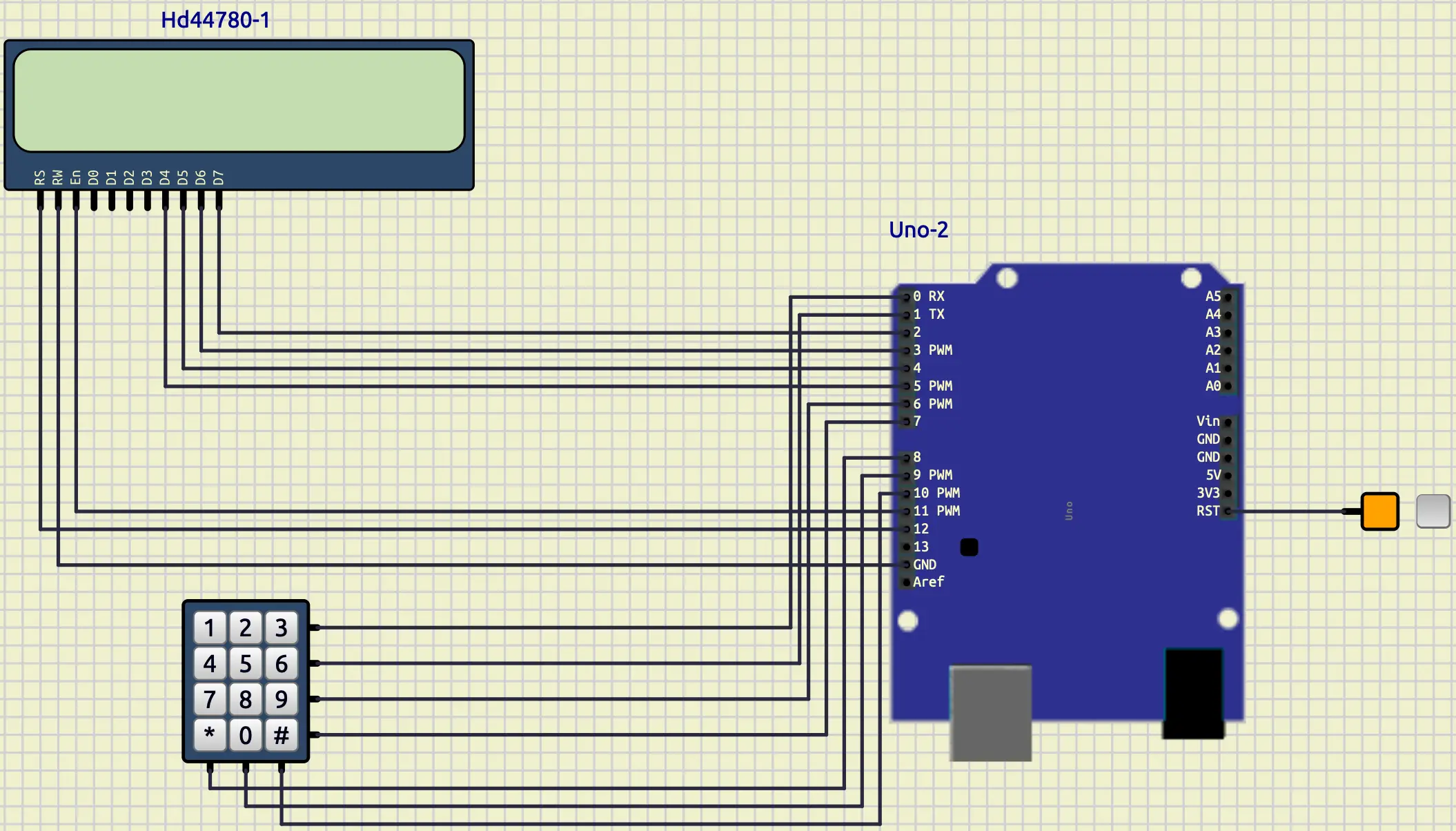 Keypad Connected into an Arduino Uno